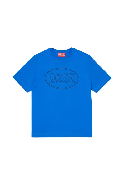 Diesel Logo-print T-shirt In Blue
