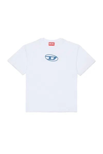 Diesel Logo-embroidered T-shirt In White
