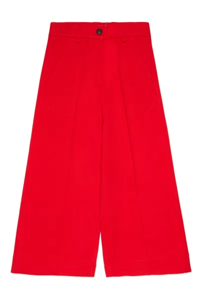 Max & Co Palazzo Pants With Logo In Red