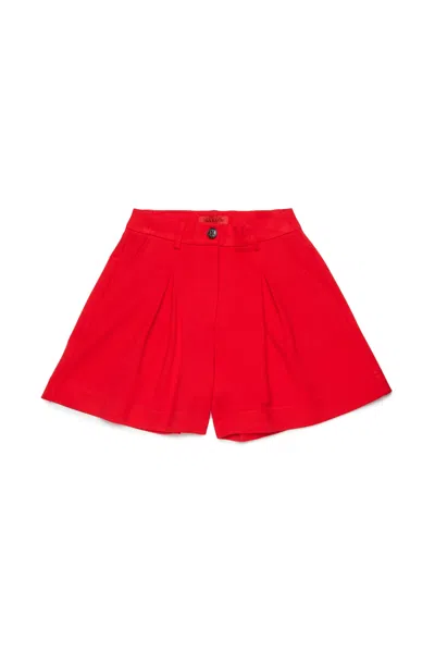 Max & Co Formal Shorts With Logo On The Back In Red