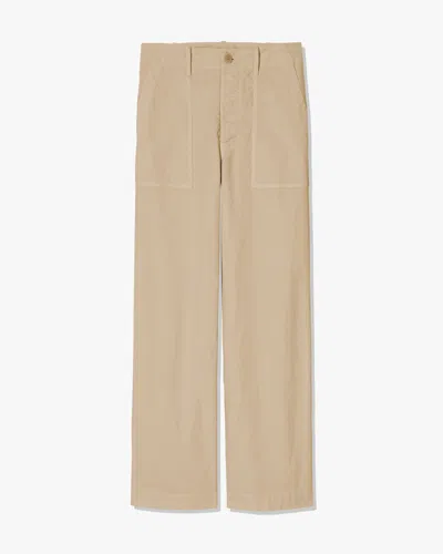 Nili Lotan Leon Cotton Boy Pant In Brown