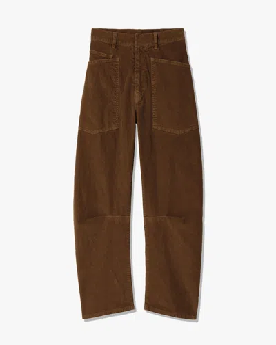 Nili Lotan Shon Corduroy Pant In Brown
