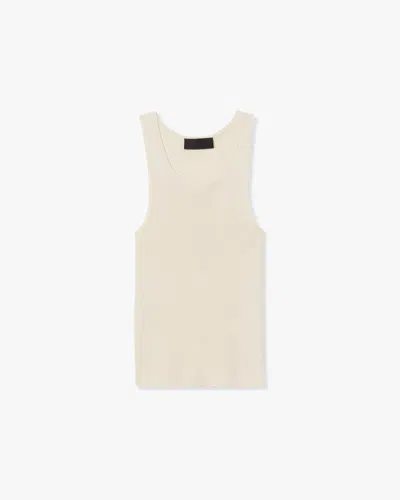 Nili Lotan Lottie Silk Knit Tank In White