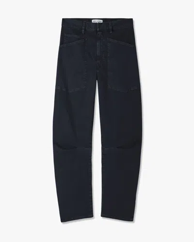 Nili Lotan Shon Cotton Pant In Blue