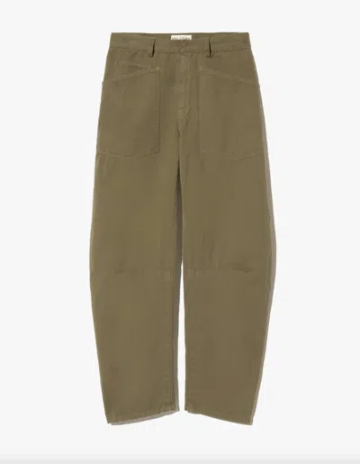 Nili Lotan Shon Linen Pant In Green