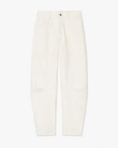 Nili Lotan Shon Cotton-blend Twill Tapered Pants In White