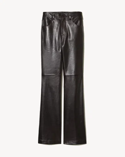 Nili Lotan Joan Leather Pant In Brown