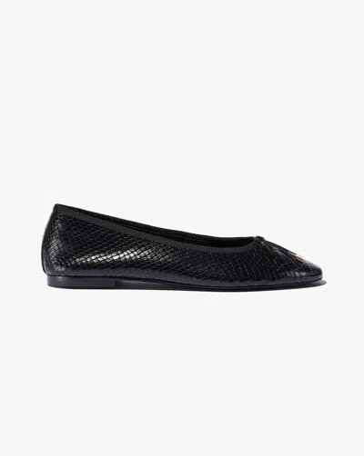 Nili Lotan Leather Ballet Flat In Black