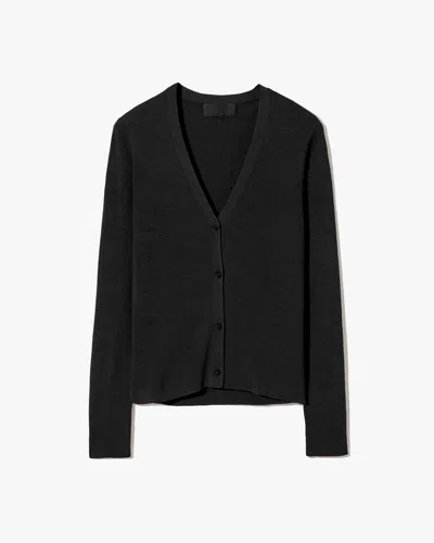 Nili Lotan Nari Silk Cardigan In Black