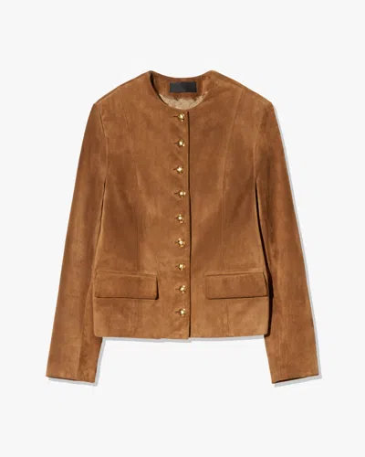 Nili Lotan Nanon Suede Jacket In Martora
