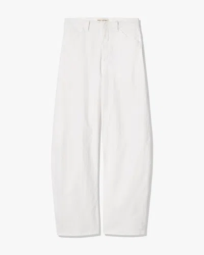 Nili Lotan Tribeca Cotton Pant In White