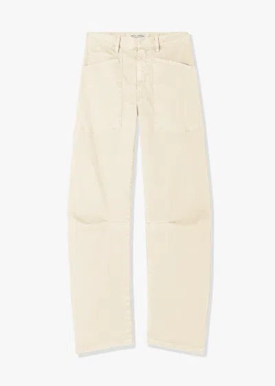 Nili Lotan Shon Cotton Pant In Yellow