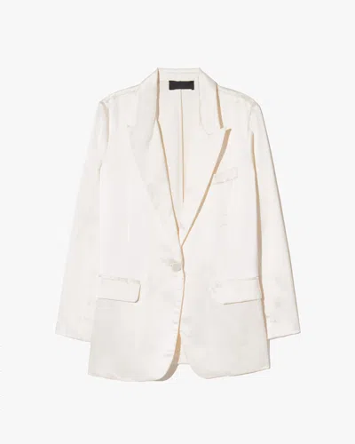Nili Lotan Eveline Silk Jacket In White