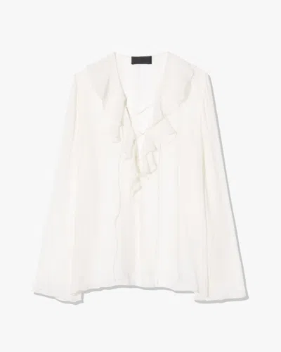 Nili Lotan Gisella Silk Blouse In White