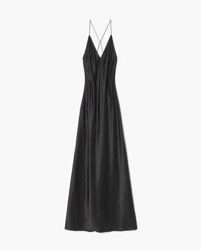 Nili Lotan Ira Silk Gown In Black
