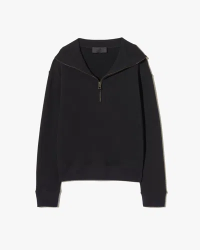 Nili Lotan Diya Quarter Zip Sweatshirt In Black