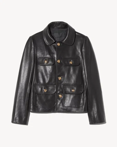 Nili Lotan Chamonix Leather Jacket In Black