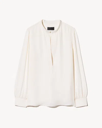 Nili Lotan Montaine Silk Blouse In White