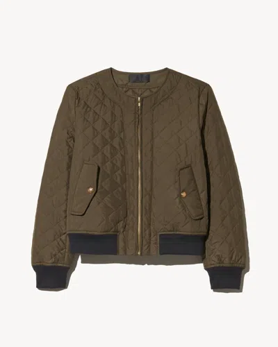 Nili Lotan Phoenix Bomber Jacket In Green