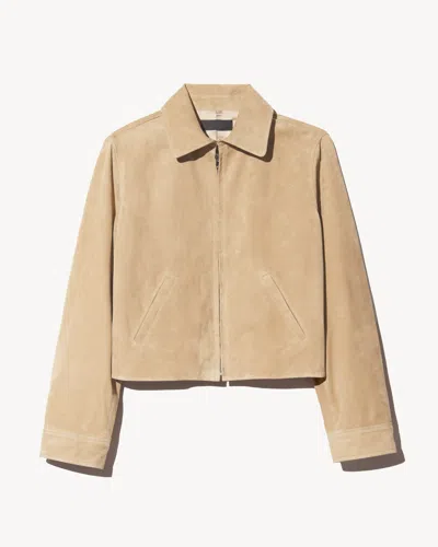 Nili Lotan Beauvais Suede Jacket In Sand