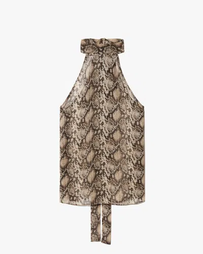 Nili Lotan Alla Silk Halterneck Top