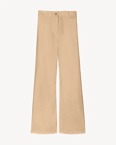 Nili Lotan Megan Cotton Pant In Brown