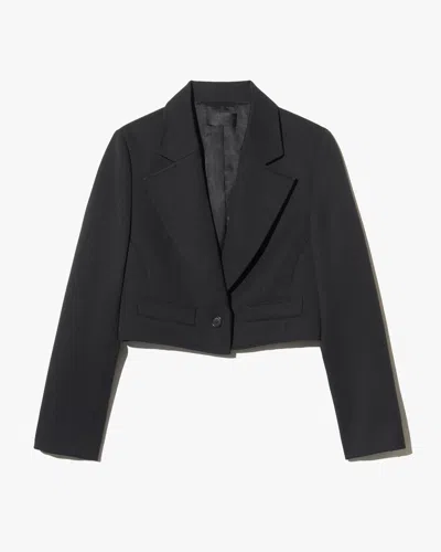Nili Lotan Belino Cropped Wool Jacket In Black