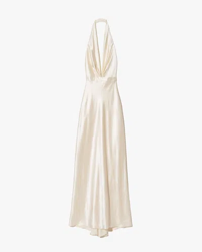 Nili Lotan Essy Silk Gown In White