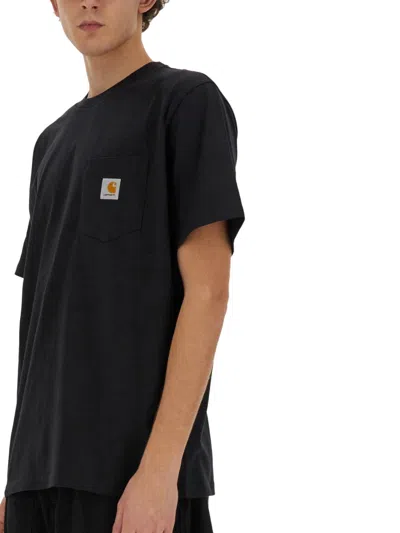 Carhartt Loose Fit Heavyweight Short Sleeve Pocket T-shirt In Black