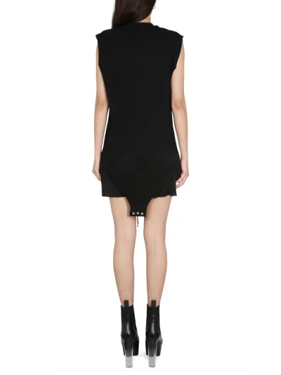 Champion X Rick Owens Sleeveless Curved Hem Bodysuit In Black