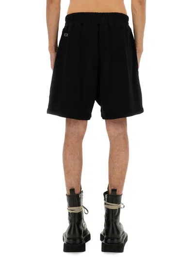 Champion X Rick Owens Cotton Shorts In Black