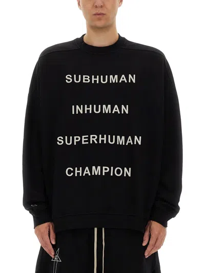 Champion X Rick Owens Jumbo Sweatshirt In Black