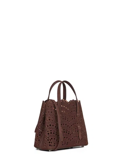 Alaïa Women Brown Mina 20 Shoulder Bag In Brown