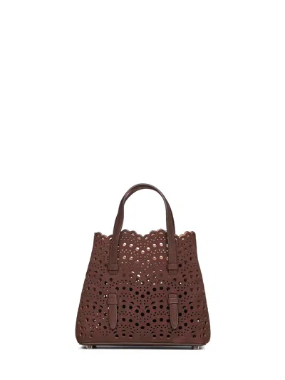 Alaïa Women Brown Mina 20 Shoulder Bag In Brown