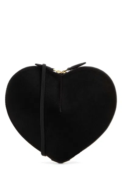 Alaïa Alaia Women Dark Brown Calf Hair Crossbody Bag In Black