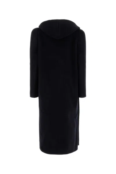 Alaïa Alaia Women Midnight Blue Wool Coat In Blue