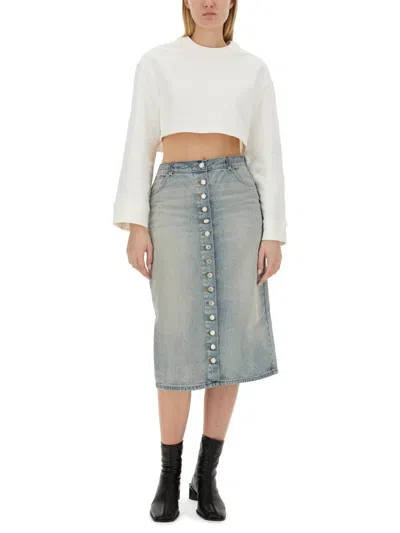 Courrèges Courreges Cropped Sweatshirt In White