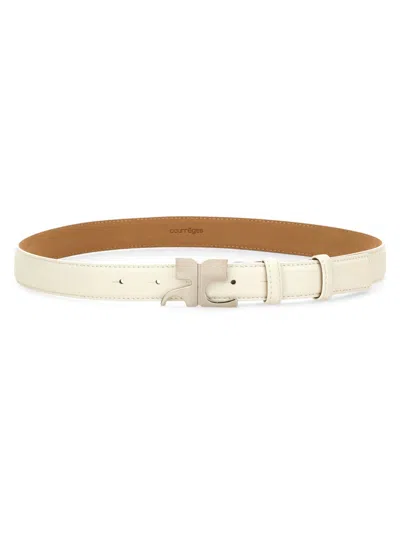 Courrèges Courreges Women Leather "ac" Belt In Neutral