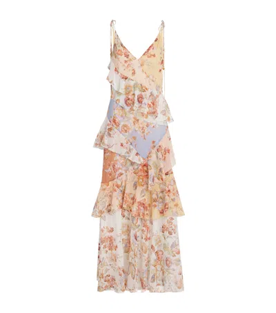 Zimmermann Cotton-silk Floral Awaken Maxi Dress In Multi