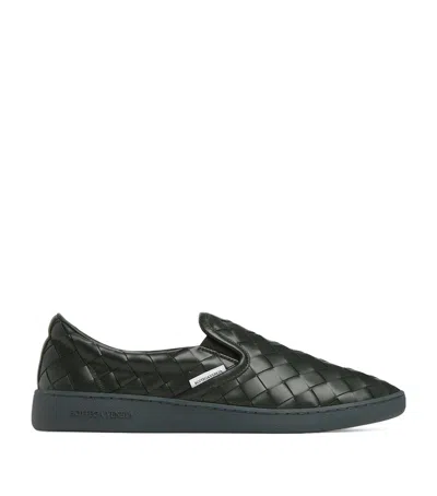 Bottega Veneta Black Calf Leather Sawyer Slip On Sneaker