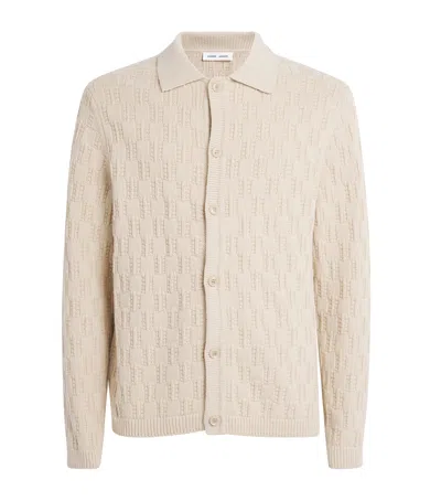 Samsoe & Samsoe Organic Cotton-wool Sabrodie Shirt In Neutral