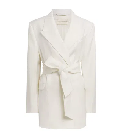 Camilla And Marc Satin Alabata Blazer In White