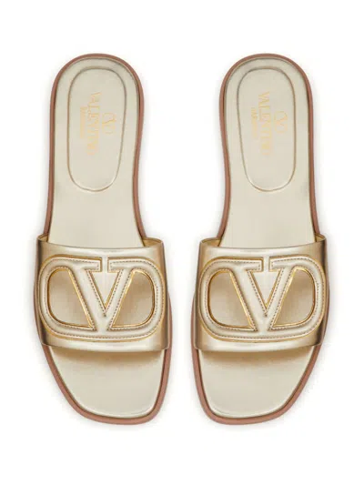 Valentino Garavani Paraboot Leather Lace-up Derby Shoes In Neutral