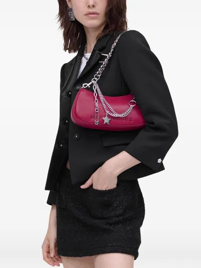 Marc Jacobs Leather Shoulder Bag Top Handle Chain In Pink