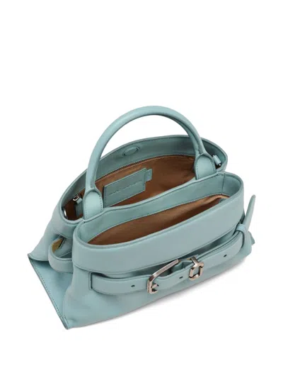 Marc Jacobs Small Leather Satchel Handbag Detachable Strap In Blue