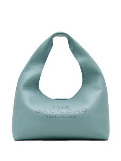 Marc Jacobs Leather Shoulder Bag Top Handle Design In Blue