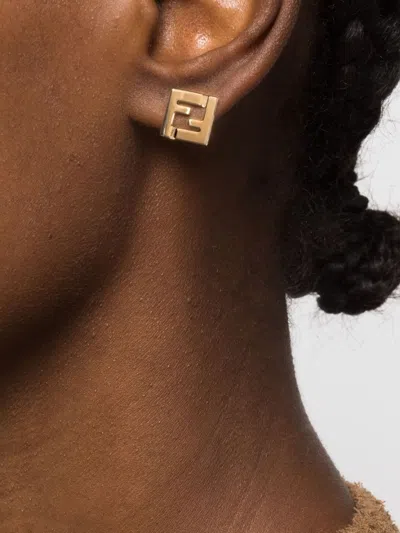 Fendi Forever  Earrings In Gold