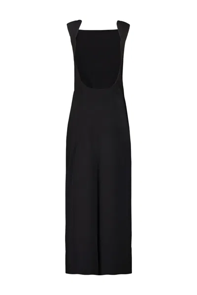 The Row Cowl-neck Dress In Black