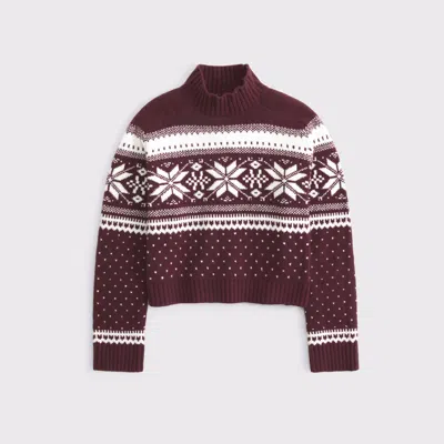 Abercrombie & Fitch Easy Fairisle Mockneck Sweater