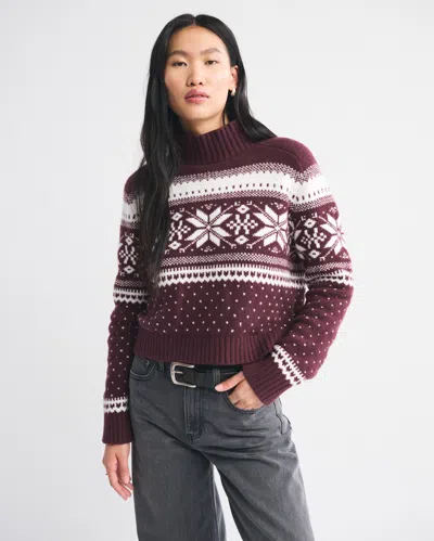 Abercrombie & Fitch Easy Fairisle Mockneck Sweater